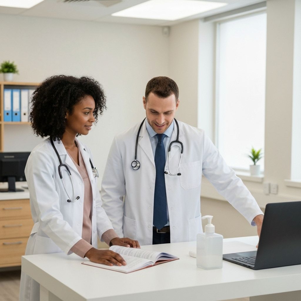 Professional doctors in medical clinic